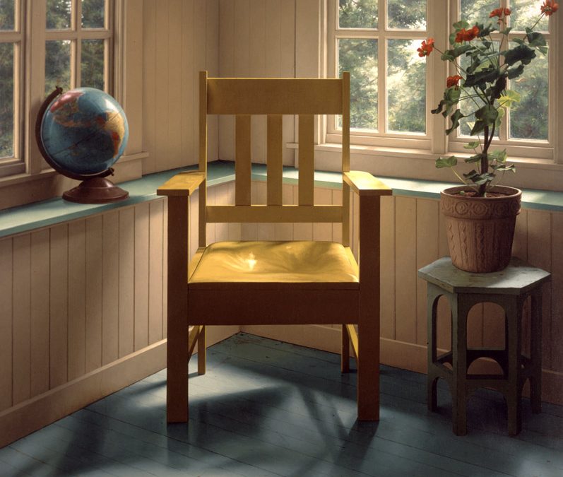 yellow-chair-globe-and-geranium